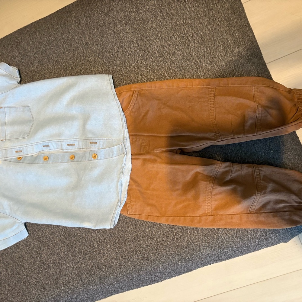 Kids' Beige and Brown Matching Set